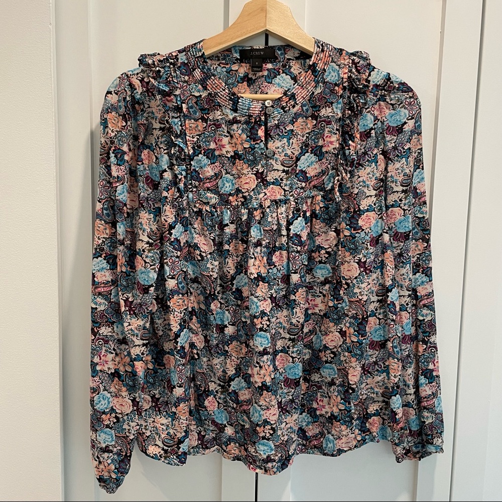 J. Crew liberty floral blouse, size S
